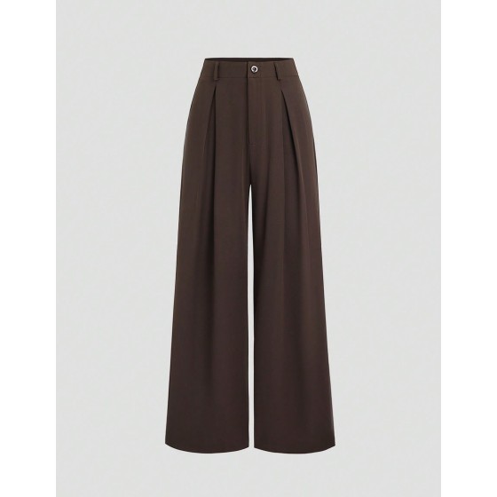 Women's Retro Elegant Jacquard Crimp Pleated Wide-Leg Pants, Autumn/Winter Fall Cloth For Women