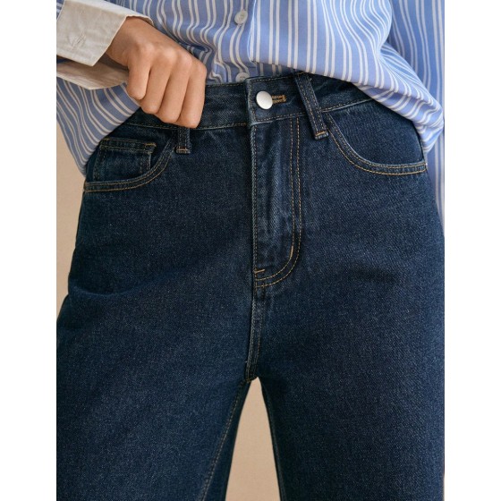SLANT POCKET WIDE LEG JEANS
