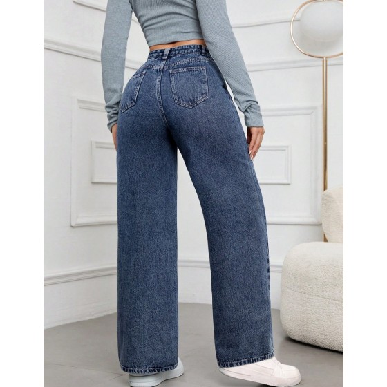 Women s Solid Color Casual Denim Jeans