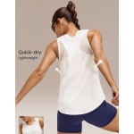 Lightweight Gear Up Mesh Curved Hem Tank Top Gym Workout Daily Spring Fall