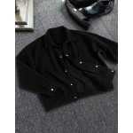 Men s Solid Color Turndown Collar Full Zip Long Sleeve Jacket Thick Outerwear Streetwear Gentleman Style Versatile For Multiple Occasions