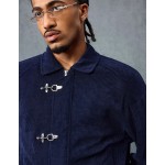 MEN Spring Casual Graphic Men S Autumn Long Sleeve Button Up Corduroy Collar Jacket