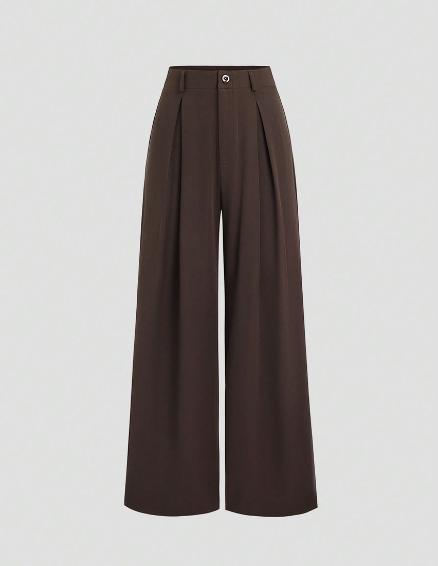 Women's Retro Elegant Jacquard Crimp Pleated Wide-Leg Pants, Autumn/Winter Fall Cloth For Women