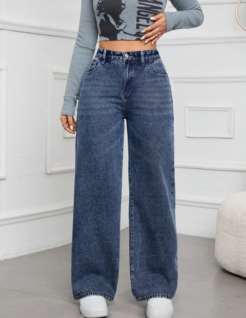 Women s Solid Color Casual Denim Jeans