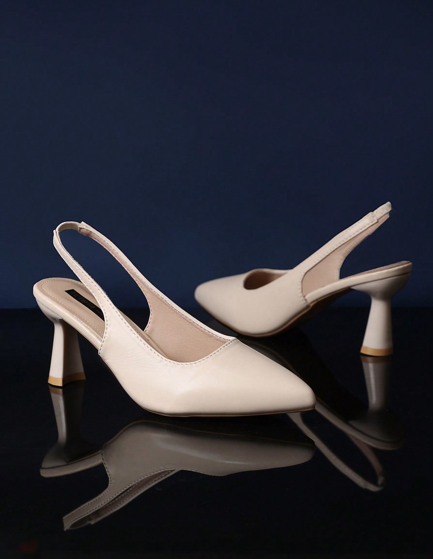 Black Closed Toe Pointed Toe High Heel Sandals Solid Color PU Patchwork Elastic Back Strap Thin Heel Design Luxurious And Fashionable Summer New Style Suitable For Daily Wear Travel Party Commute And