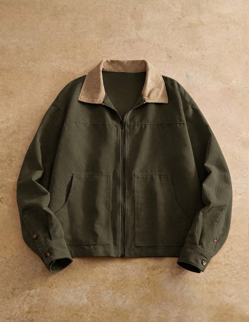 Men s Casual Corduroy Collar Jacket Suitable For Everyday Wear Vacation Father s Day Gifts