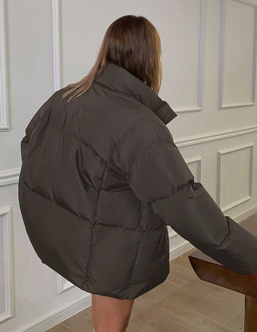 Women's Solid Color Pocket Thermal Lined Long Sleeve Padded Coat For Winter, Winter Women Clothes, Winter Coat Women Jacket