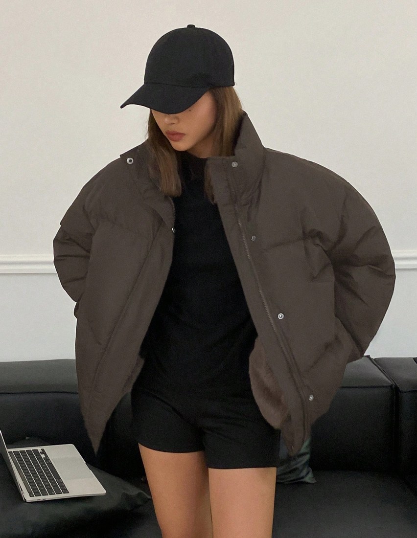 Women's Solid Color Pocket Thermal Lined Long Sleeve Padded Coat For Winter, Winter Women Clothes, Winter Coat Women Jacket